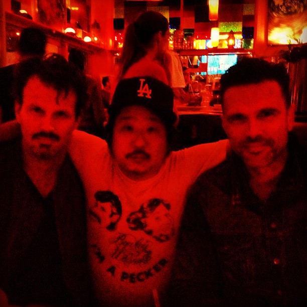 2 and a half men. Still trying to figure out who the half man is. @paulhughescomic @bobbyleelive